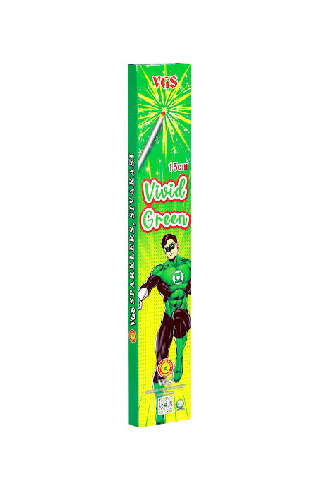 15 CM GREEN SPARKLERS